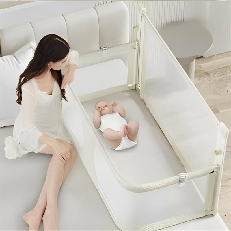 Baby Care |  Height Adjustable Baby Bed, Guard Rail Crib For Toddlers Baby Care Baby Care