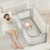 Baby Care |  Height Adjustable Baby Bed, Guard Rail Crib For Toddlers Baby Care Baby Care