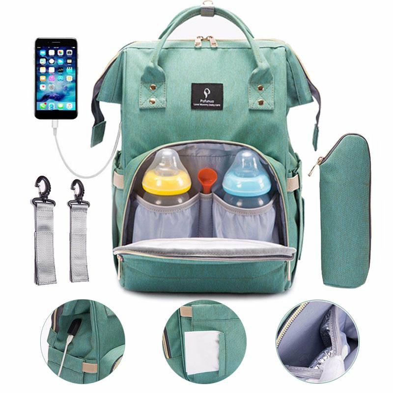 Baby Care |  Large Capacity Baby Diaper Bag Backpack, Multi-Functional Travel Anti-Water Maternity Nappy Back Pack With Usb Charging Baby Care Baby Care