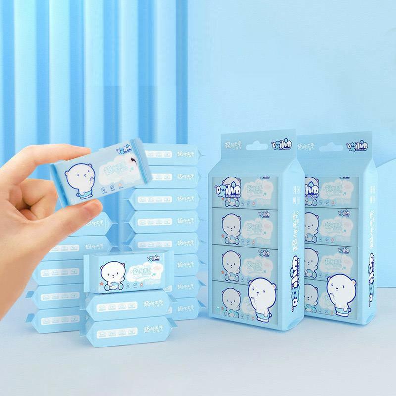 Baby Care |  Mini Packs Cleaning Wet Wipes – 8 Packs Small Wet Tissue For Baby, Kids, Adult Baby Care Baby Care