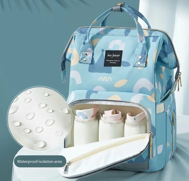 Baby Care |  Stylish Waterproof Mommy Backpack – Travel Diaper Bag With Baby Care Features Baby Care Baby Care