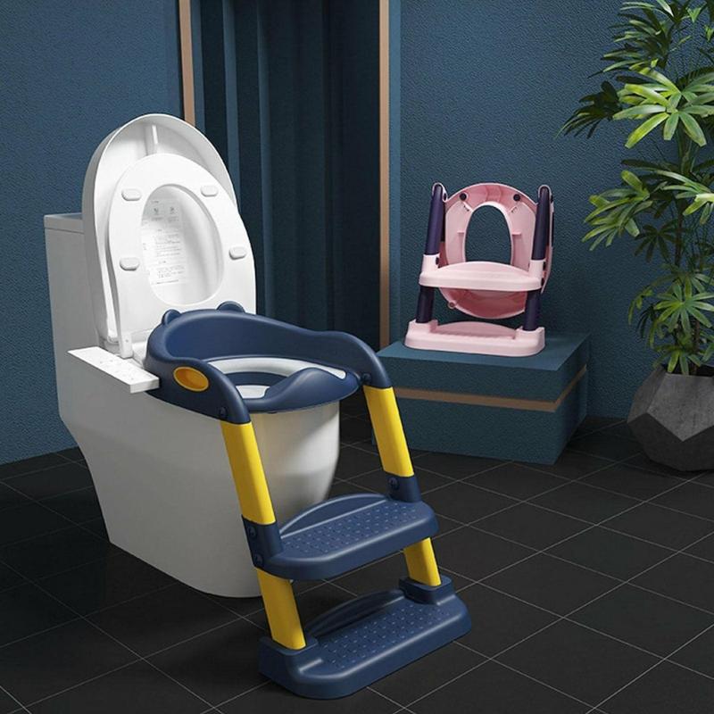 Baby Care |  Toilet Potty Trainer Seat With Step And Ladder, Comfortable Seat, Anti‐Slip Ladder Pads Baby Care Baby Care