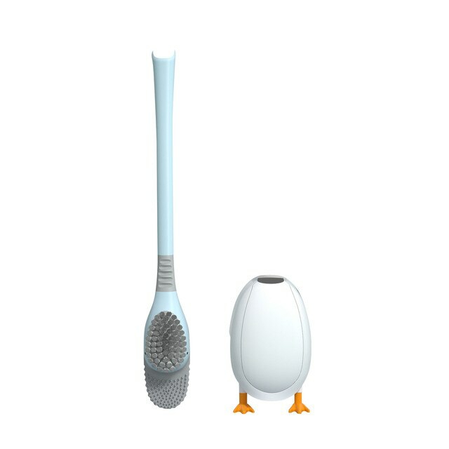 Bathroom & Laundry Supplies |  Duck Style Toilet Brush Wall-Mounted Floor-Standing Silicone Toilet Brush With Base Bath & Laundry Bathroom & Laundry Supplies