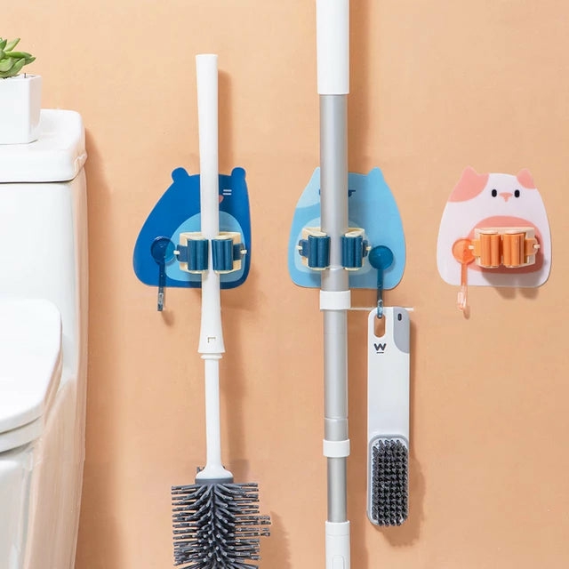 Bathroom Organization |  Cartoon-Type Wall Mount Mop Holder Bath & Laundry Bathroom Organization