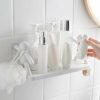 Bathroom Organization |  Wall Mount Punch-Free Storage Rack Bath & Laundry Bathroom Organization