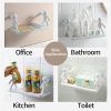 Bathroom Organization |  Wall Mount Punch-Free Storage Rack Bath & Laundry Bathroom Organization