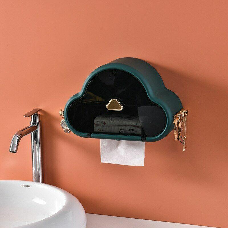 Bathroom Organization |  Wall Mounted Creative Cloud Tissue Box Bath & Laundry Bathroom Organization