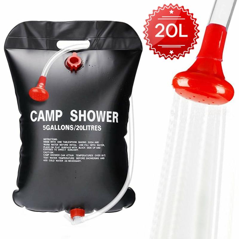 Camping Goods & Supplies |  Portable Camp Shower, 5 Gallon/ 20 Liter Shower Solar Camping Bag For Summer Camping Outdoor Travel Camping Goods & Supplies Camping Goods & Supplies