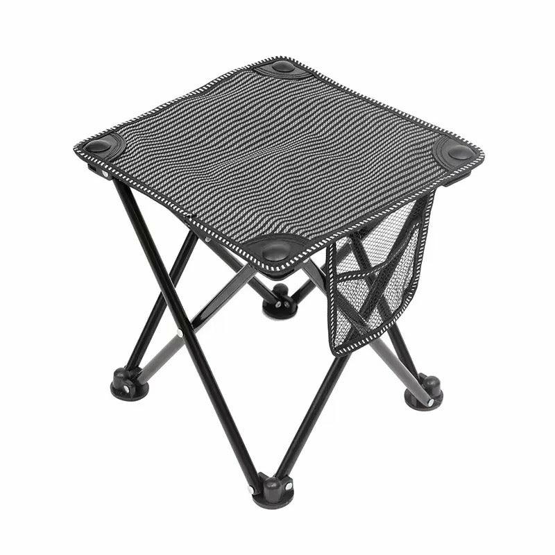 Camping Goods & Supplies |  Portable Outdoor Camping Stool, Quick Deploy Seat Chair For Picnic/Camping/Fishing/Bbq Camping Goods & Supplies Black with Lines