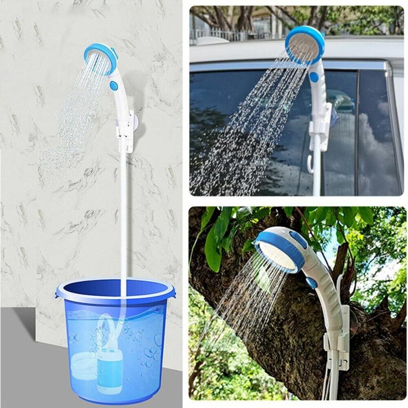 Camping Goods & Supplies |  Usb Rechargeable Portable Outdoor Shower Set –  For Hiking, Bathing, Traveling Camping Goods & Supplies Blue