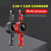 Car Accessories |  3 In 1 Retractable Cable Multi Charging Car Charger Adapter, Compatible With Most Cell Phones Tablets Universal Use Car Accessories 3 In 1 Retractable Cable Multi Charging Car Charger Adapter, Compatible With Most Cell Phones Tablets Universal Use