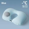 Car Accessories |  Inflatable U-Shape Travel Neck Pillow – Portable Sleeping Pillow For Planes, Trains, Cars Car Accessories Blue