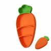 Child & Toddler |  Children Non-Slip Silicone Suction Dinner Plate, Divided Carrot Shaped Baby Plate With Fork Spoon Child & Toddler Child & Toddler