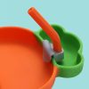 Child & Toddler |  Children Non-Slip Silicone Suction Dinner Plate, Divided Carrot Shaped Baby Plate With Fork Spoon Child & Toddler Child & Toddler