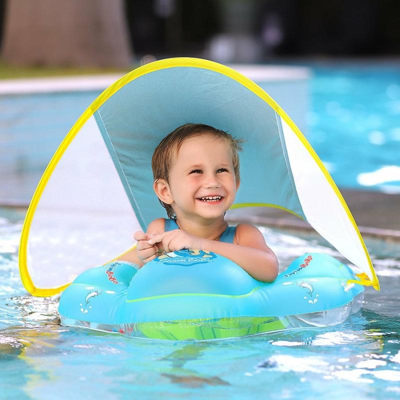 Child & Toddler |  Inflatable Baby Swimming Float With Canopy Child & Toddler Child & Toddler