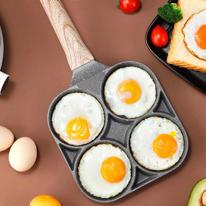 Cookware, Cutleries & Mugs |  4 Hole Fried Egg Pan, Non Stick Egg Burger Pan, Breakfast Pancake Maker Cookware, Cutleries & Mugs 4 Hole Fried Egg Pan, Non Stick Egg Burger Pan, Breakfast Pancake Maker