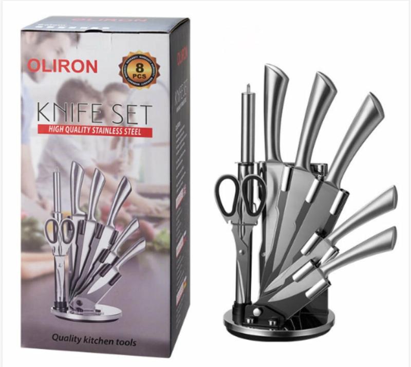 Cookware, Cutleries & Mugs |  8 Pcs/Set Stainless Steel Kitchen Knife Set, Household Rotating Kitchen Tools Cookware, Cutleries & Mugs 8 Pcs/Set Stainless Steel Kitchen Knife Set, Household Rotating Kitchen Tools