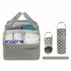 Diaper Bags |  Baby Diaper Caddy Bag With Bottle Carrier – Nursery Organizer And Tote Bag For Newborn Essentials Mom & Baby Baby Diaper Caddy Bag With Bottle Carrier - Nursery Organizer And Tote Bag For Newborn Essentials