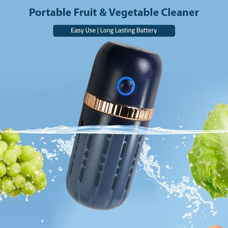 Electronics & Smart Home |  Electric Waterproof Fruit Vegetable Washing Machine ‐ Fruit Vegetable Wireless Purifier Cleaner Electronics & Lighting Blue