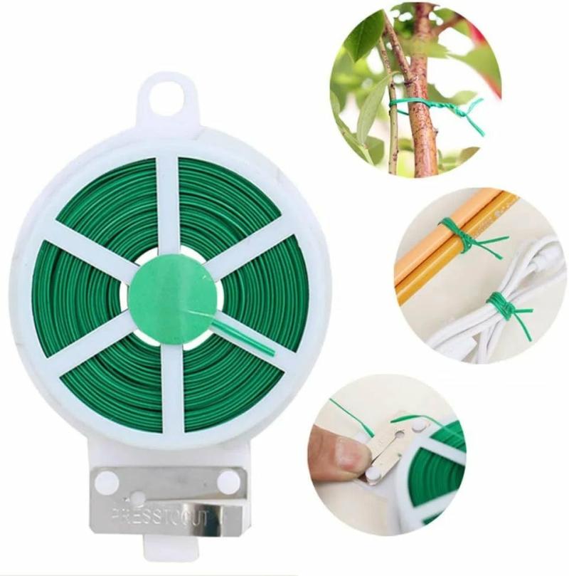 Gardening & Outdoor |  30 Meters Gardening Plant Green Twist Tie Wire With Cutter Plant Ties Gardening & Outdoor 30 Meters Gardening Plant Green Twist Tie Wire With Cutter Plant Ties