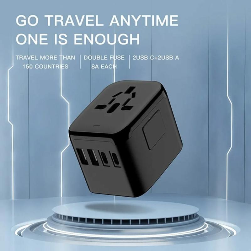 Home Care |  All-In-One Universal Travel Adaptor With Multiple Usb Ports, 2 Usb C And 2 Usb A Ports Diy & Gadgets All-In-One Universal Travel Adaptor With Multiple Usb Ports, 2 Usb C And 2 Usb A Ports