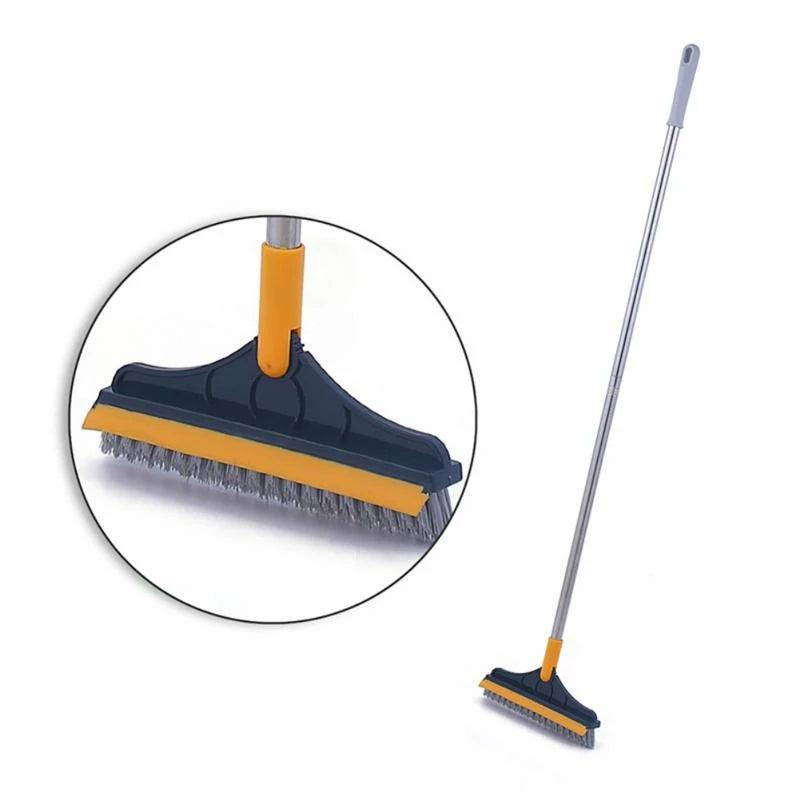 Home & Cleaning |  2In1 Floor Scrub Brush With Wiper Bath & Laundry 2In1 Floor Scrub Brush With Wiper