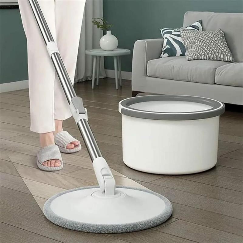 Home & Cleaning |  360° Spin Mop And Bucket Set – Self-Separating System, 2 Microfiber Pads, For Floor Cleaning Home & Cleaning 360° Spin Mop And Bucket Set - Self-Separating System, 2 Microfiber Pads, For Floor Cleaning