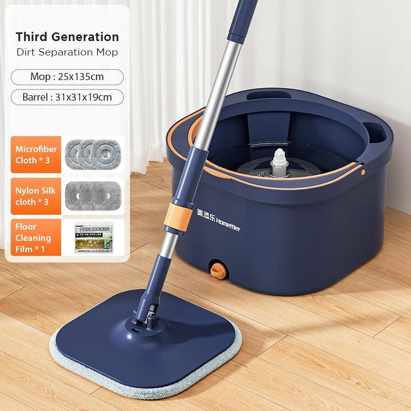 Home & Cleaning |  Spin Mop And Bucket – 360° Rotation, Flat Mop With 6 Pads Home & Cleaning Green