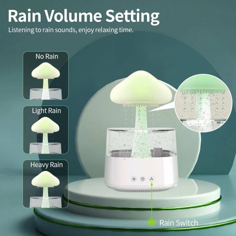 Home Decor |  Rain Cloud Humidifier And Aromatherapy Diffuser With Desk Lamp 7 Changing Colors For Home And Office Home & Decor Home Decor