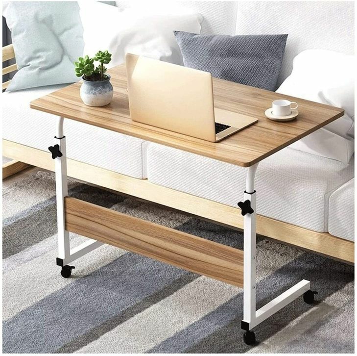 Home Furnishing |  80 Cm Movable Laptop Table/ Height Adjustable Computer Study Desk/ Bedside Sofa Table Home & Decor 80 Cm Movable Laptop Table/ Height Adjustable Computer Study Desk/ Bedside Sofa Table