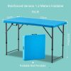 Home Furnishing |  Multi-Purpose Foldable Table, Outdoor Indoor Height Adjustable Portable Table, Dining Camping Work Table Home & Decor Blue