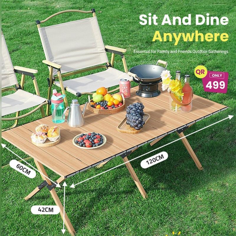 Home Furnishing |  Portable Folding Chair And Table Set – Ideal For Family And Friends Gatherings Camping Goods & Supplies Camping Goods & Supplies