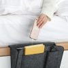 Home Organization |  Felt Bedside Storage Bag – Sofa Bed Hanging Pocket Organizer For Remote, Books, Laptop Home & Decor Beige