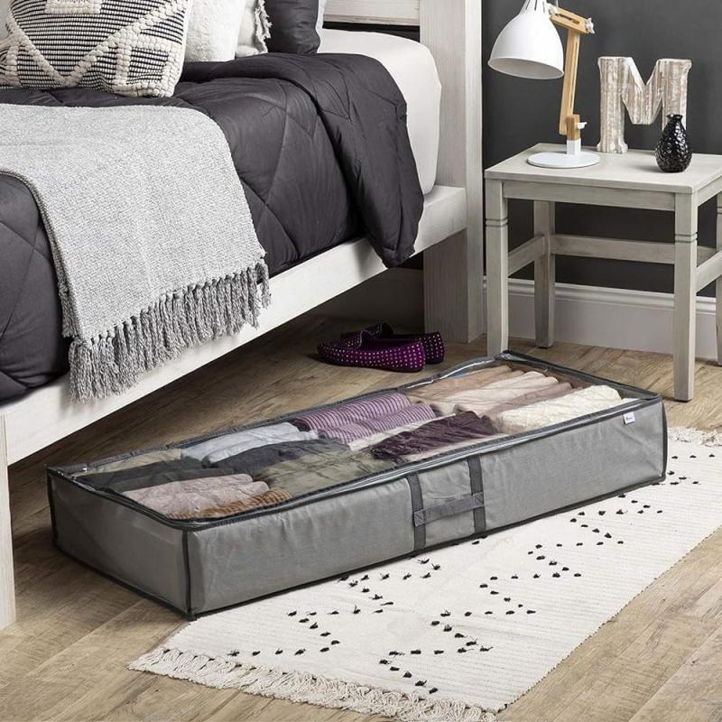 Home Organization |  Underbed Storage Organizer Bags For Blankets, Comforter, Clothing, Shoes Home & Decor Home Organization