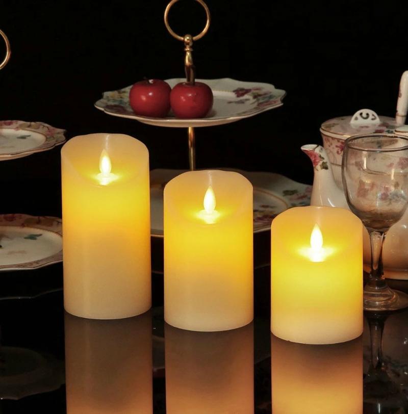 Indoor Lighting & Shade Lamps |  Flameless Led Candles With Remote Control And Timer – 3 Pcs/Set Electronics & Lighting Flameless Led Candles With Remote Control And Timer - 3 Pcs/Set