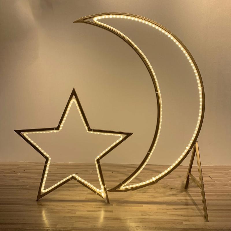 Indoor Lighting & Shade Lamps |  Golden Ramadan Moon Star Light Decorative Ambiance Lighting Electronics & Lighting Golden Ramadan Moon Star Light Decorative Ambiance Lighting