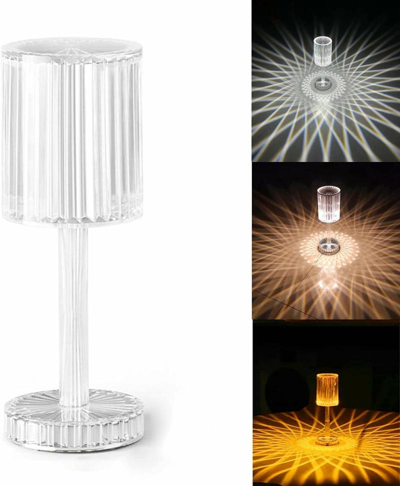 Indoor Lighting & Shade Lamps |  Led Diamond Crystal Projection Romantic Lamp Usb Charging Touch Sensor Electronics & Lighting Indoor Lighting & Shade Lamps