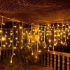 Indoor Lighting & Shade Lamps |  Led String Warm Light With 8 Lighting Modes – Fairy Waterfall Light For Parties, Indoor And Outdoor Decor, Festivities Electronics & Lighting Indoor Lighting & Shade Lamps