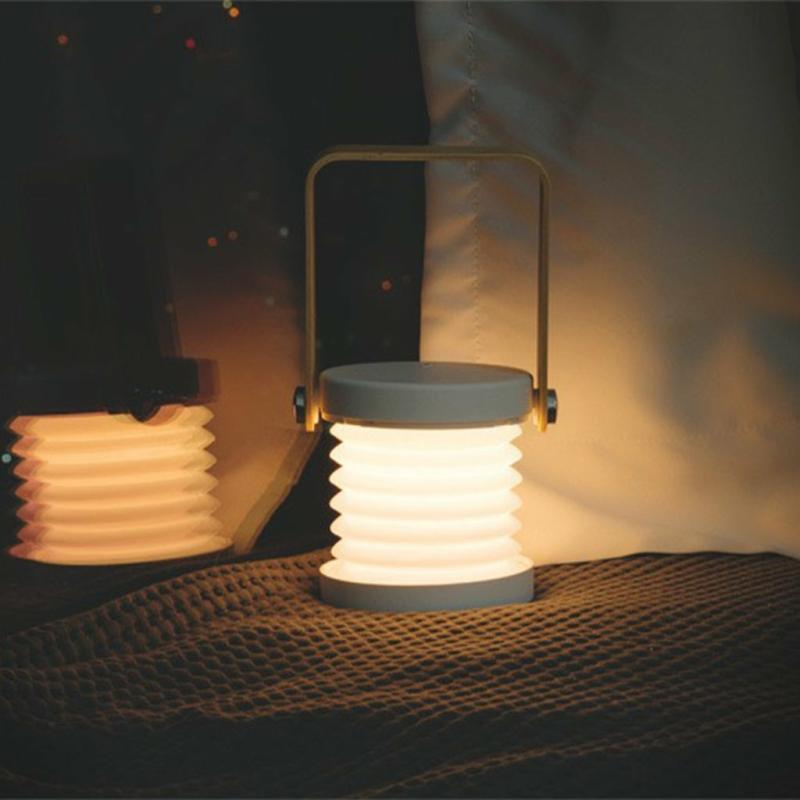 Indoor Lighting & Shade Lamps |  Retractable Table Lamp With Usb Rechargeable – Lantern Led Desk Night Light Electronics & Lighting Grey