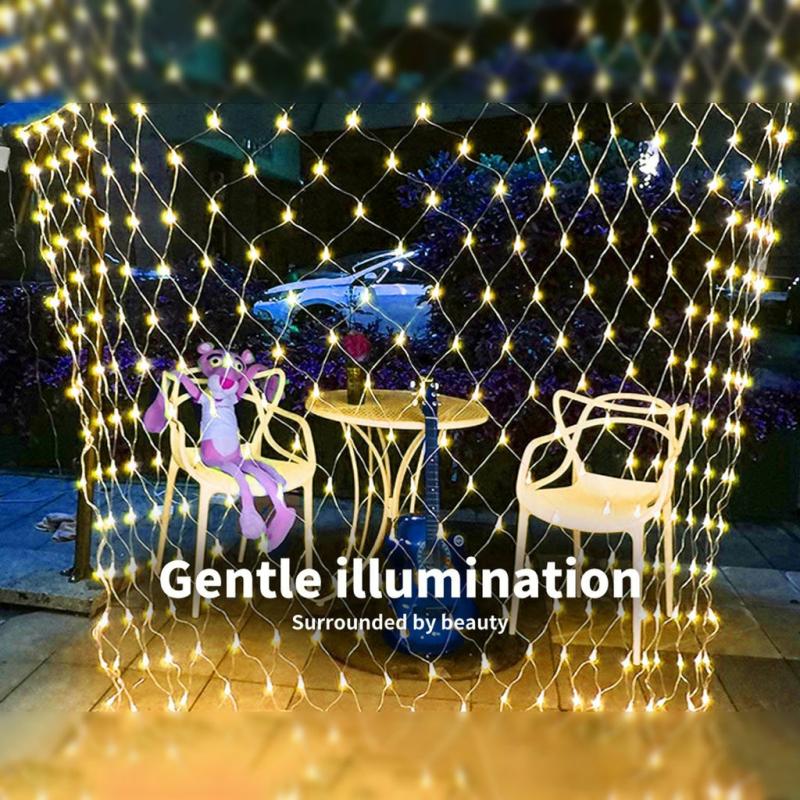 Indoor Lighting & Shade Lamps |  Solar Led Mesh String Lights – Warm Light Decoration For Parties, Occasions, And Festivities, Indoor Outdoor Decor Electronics & Lighting Indoor Lighting & Shade Lamps