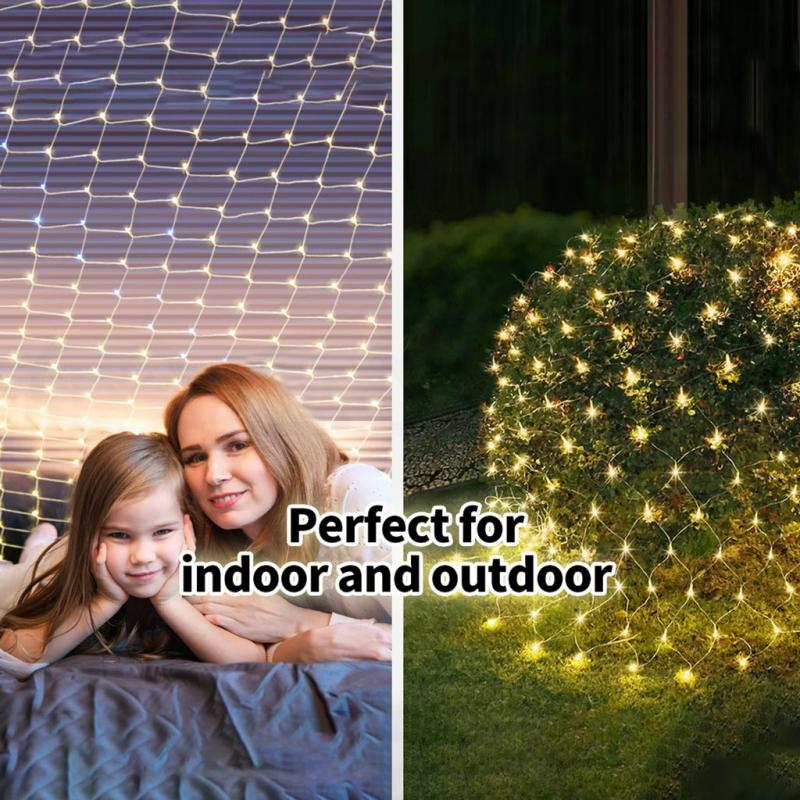 Indoor Lighting & Shade Lamps |  Solar Led Mesh String Lights – Warm Light Decoration For Parties, Occasions, And Festivities, Indoor Outdoor Decor Electronics & Lighting Indoor Lighting & Shade Lamps