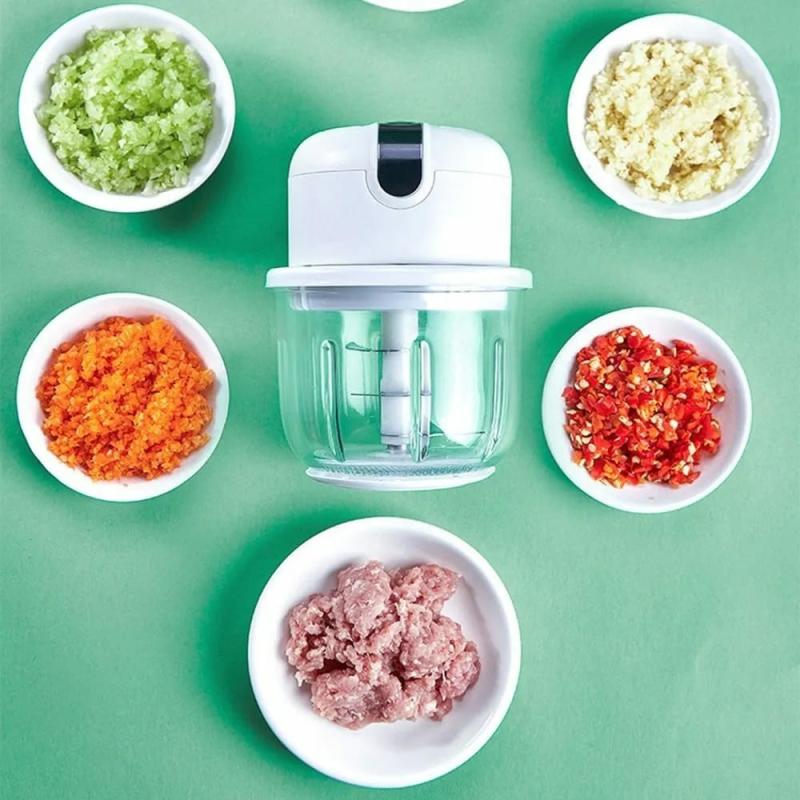 Juicers, Blenders & Grinders |  Mini Electric Chopper Food Processor – Usb Charging Crusher Mincer For Garlic, Ginger, Spices Juicers, Blenders & Grinders Green