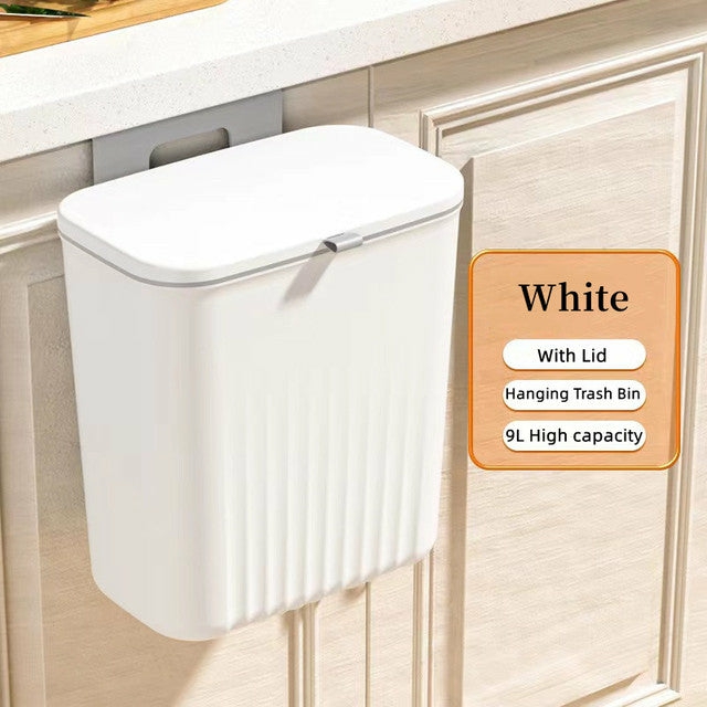 Kitchen Improvement |  9L Trash Can Wall Mounted Hanging Bin For Kitchen Cabinet Door With Lid Kitchen Improvement 9L Trash Can Wall Mounted Hanging Bin For Kitchen Cabinet Door With Lid