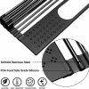 Kitchen Improvement |  Stainless Steel Kitchen Sink Dish Drainer, Rollable Dish Drying Rack For Utensils, Fruits, Vegetables Kitchen Improvement Black