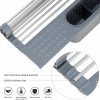 Kitchen Improvement |  Stainless Steel Kitchen Sink Dish Drainer, Rollable Dish Drying Rack For Utensils, Fruits, Vegetables Kitchen Improvement Black