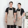 Kitchen Improvement |  Unisex Adjustable Kitchen Chef Apron, Baking, Cooking, Serving Apron For Home, Restaurants Kitchen Improvement Beige