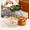 Kitchen Organization |  Double Layer Fruit / Snack Box With Drain And Separator Kitchen Organization Brown