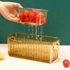 Kitchen Organization |  Double Layer Fruit / Snack Box With Drain And Separator Kitchen Organization Brown