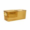 Kitchen Organization |  Double Layer Fruit / Snack Box With Drain And Separator Kitchen Organization Brown