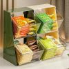 Kitchen Organization |  Multi-Layer Desktop Dustproof Storage Rack, Coffee Tea Bag Organizer Box Kitchen Organization Dark Green